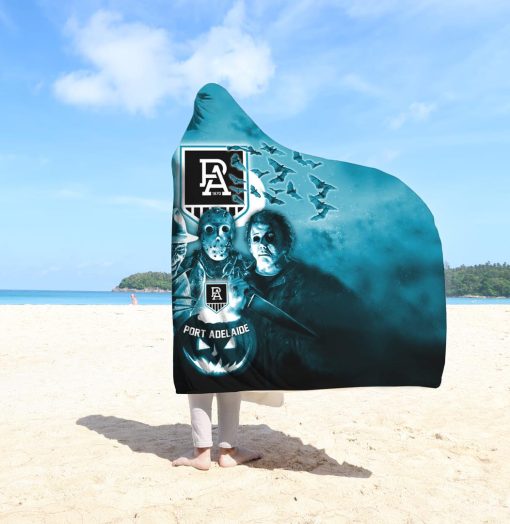 AFL Port Adelaide Halloween Style Hooded Blanket