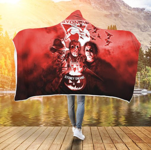AFL Sydney Swans Halloween Style Hooded Blanket