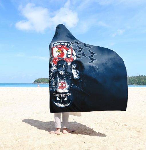 NRL Sydney Roosters Halloween Style Hooded Blanket