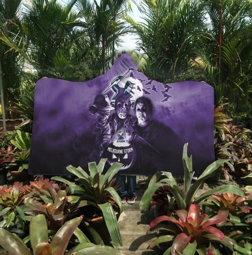 NRL Melbourne Storm Halloween Style Hooded Blanket