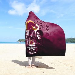 NRL Brisbane Broncos Halloween Style Hooded Blanket