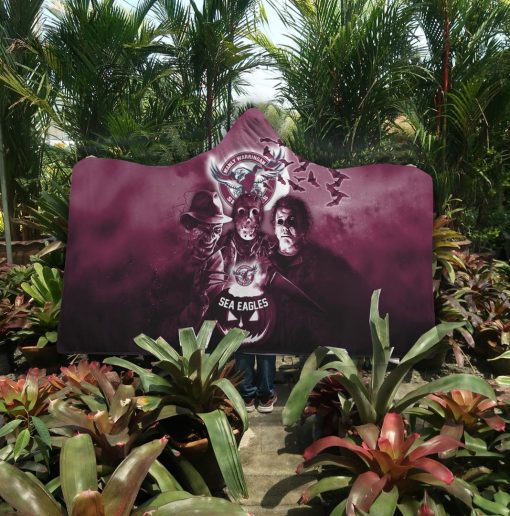 NRL Manly Warringah Sea Eagles Halloween Style Hooded Blanket