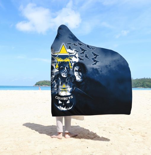 NRL North Queensland Cowboys Halloween Style Hooded Blanket