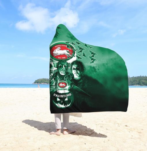 NRL South Sydney Rabbitohs Halloween Style Hooded Blanket