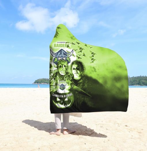 NRL Canberra Raiders Halloween Style Hooded Blanket