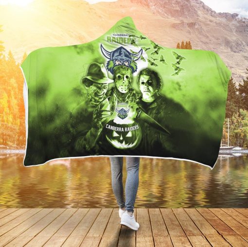 NRL Canberra Raiders Halloween Style Hooded Blanket