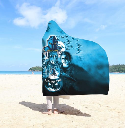 NRL Gold Coast Titans Halloween Style Hooded Blanket