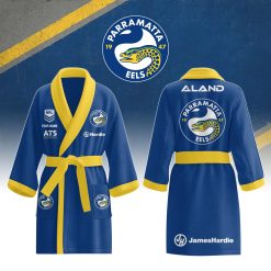NRL Parramatta Eels Custom Name New Edition Fleece Bathrobe