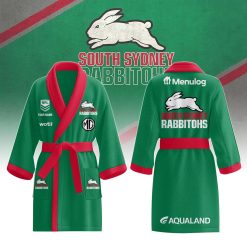 NRL South Sydney Rabbitohs Custom Name New Edition Fleece Bathrobe