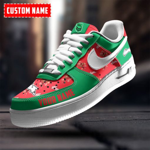 NRL South Sydney Rabbitohs Custom Name Special Edition Air Force 1 Sneakers