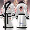 NRL St. George Illawarra Dragons Custom Name New Version Fleece Bathrobe