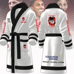 NRL St. George Illawarra Dragons Custom Name New Version Fleece Bathrobe