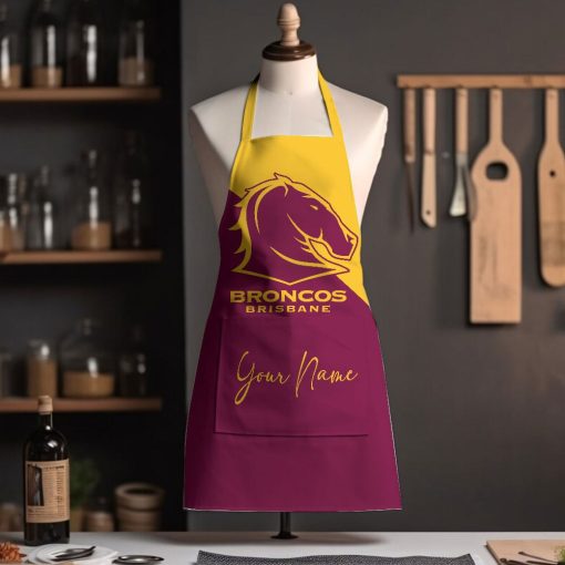 NRL Brisbane Broncos Custom Name New Edition Apron