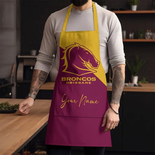 NRL Brisbane Broncos Custom Name New Edition Apron