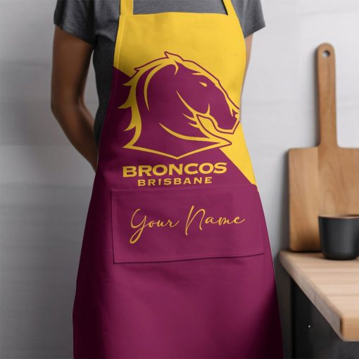 NRL Brisbane Broncos Custom Name New Edition Apron