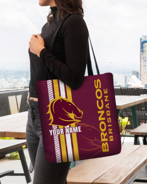 NRL Brisbane Broncos Custom Name New Edition Tote Bag