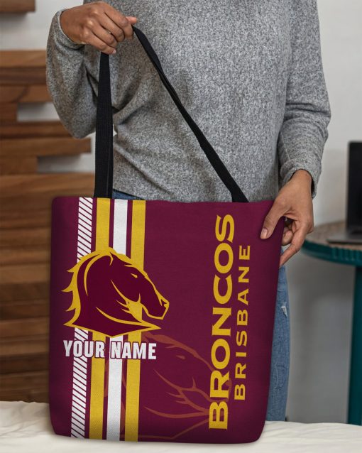 NRL Brisbane Broncos Custom Name New Edition Tote Bag