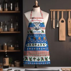NRL Canterbury-Bankstown Bulldogs Custom Name Christmas Gift For Fans Apron