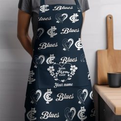 AFL Carlton Blues Custom Name Gift For Mom Apron