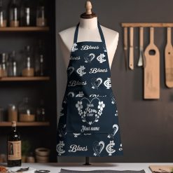 AFL Carlton Blues Custom Name Gift For Mom Apron