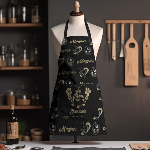 AFL Collingwood Magpies Custom Name Gift For Mom Apron