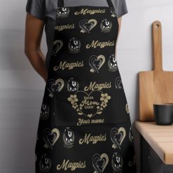 AFL Collingwood Magpies Custom Name Gift For Mom Apron