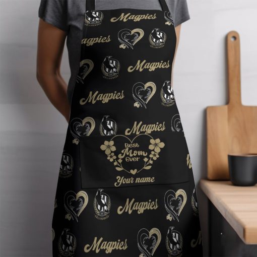 AFL Collingwood Magpies Custom Name Gift For Mom Apron