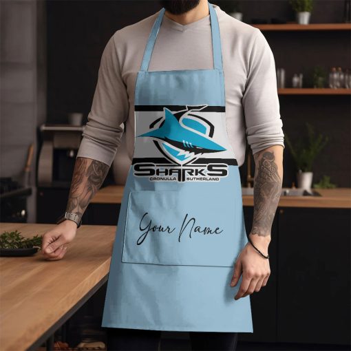 NRL Cronulla-Sutherland Sharks Custom Name New Edition Apron