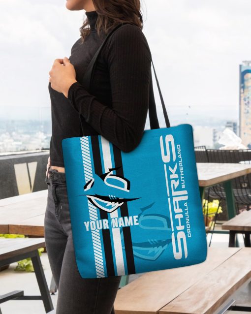 NRL Cronulla-Sutherland Sharks Custom Name New Edition Tote Bag