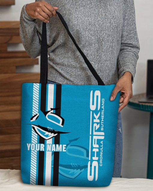 NRL Cronulla-Sutherland Sharks Custom Name New Edition Tote Bag