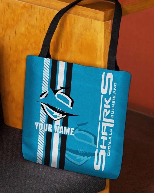 NRL Cronulla-Sutherland Sharks Custom Name New Edition Tote Bag