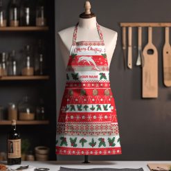 NRL Dolphins Custom Name Christmas Gift For Fans Apron