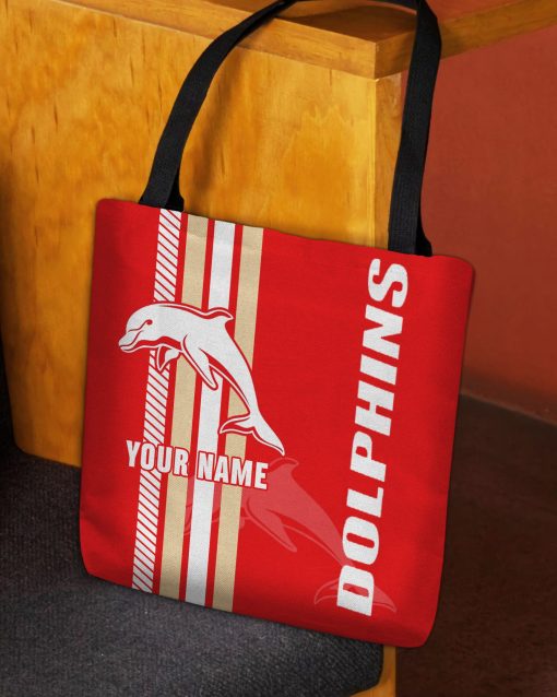 NRL Dolphins Custom Name New Edition Tote Bag