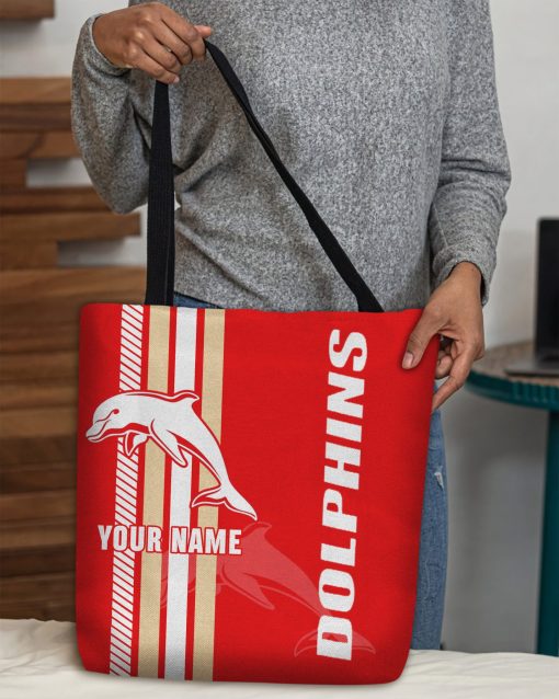 NRL Dolphins Custom Name New Edition Tote Bag