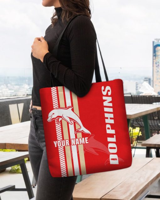 NRL Dolphins Custom Name New Edition Tote Bag