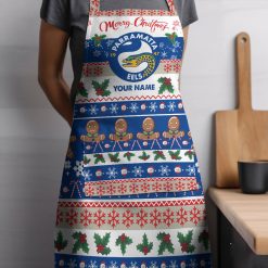 NRL Parramatta Eels Custom Name Christmas Gift For Fans Apron