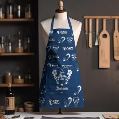 AFL Geelong Cats Custom Name Gift For Mom Apron