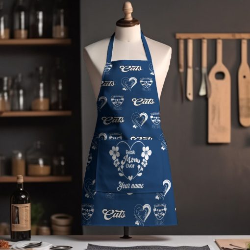 AFL Geelong Cats Custom Name Gift For Mom Apron