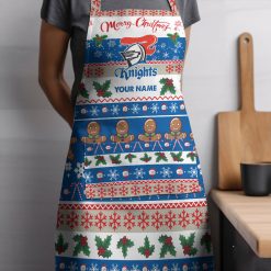 NRL Newcastle Knights Custom Name Christmas Gift For Fans Apron