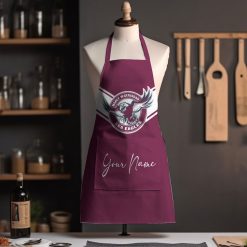 NRL Manly Warringah Sea Eagles Custom Name New Edition Apron