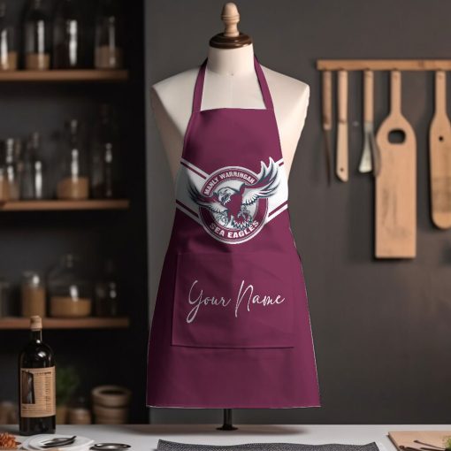 NRL Manly Warringah Sea Eagles Custom Name New Edition Apron