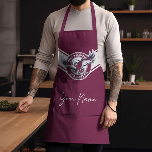 NRL Manly Warringah Sea Eagles Custom Name New Edition Apron