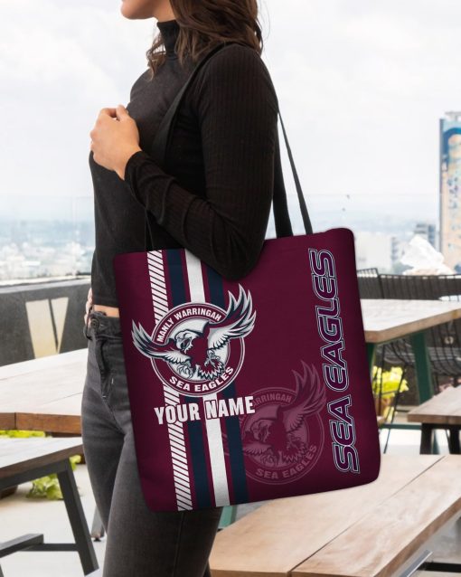 NRL Manly Warringah Sea Eagles Custom Name New Edition Tote Bag