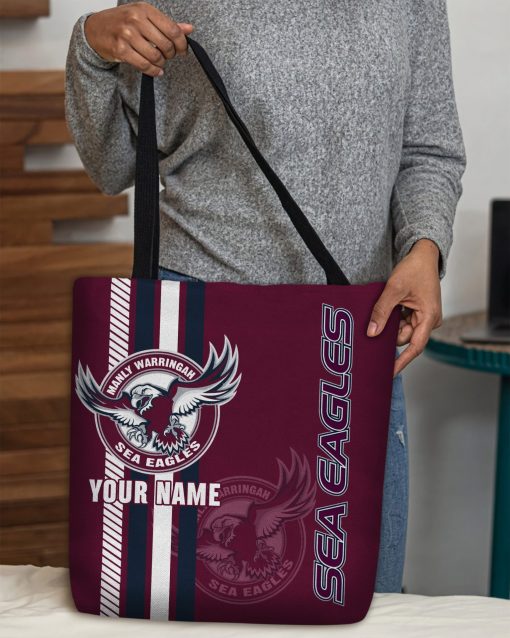 NRL Manly Warringah Sea Eagles Custom Name New Edition Tote Bag