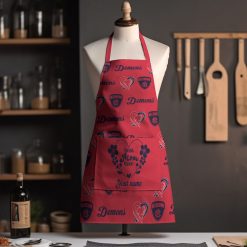 AFL Melbourne Demons Custom Name Gift For Mom Apron