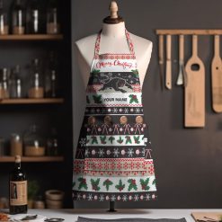 NRL Penrith Panthers Custom Name Christmas Gift For Fans Apron