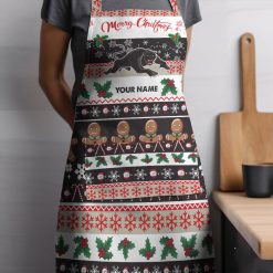 NRL Penrith Panthers Custom Name Christmas Gift For Fans Apron