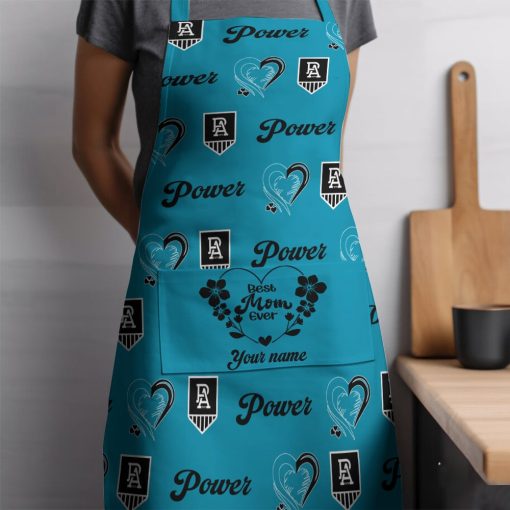 AFL Port Adelaide Custom Name Gift For Mom Apron