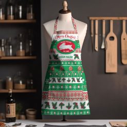 NRL South Sydney Rabbitohs Custom Name Christmas Gift For Fans Apron
