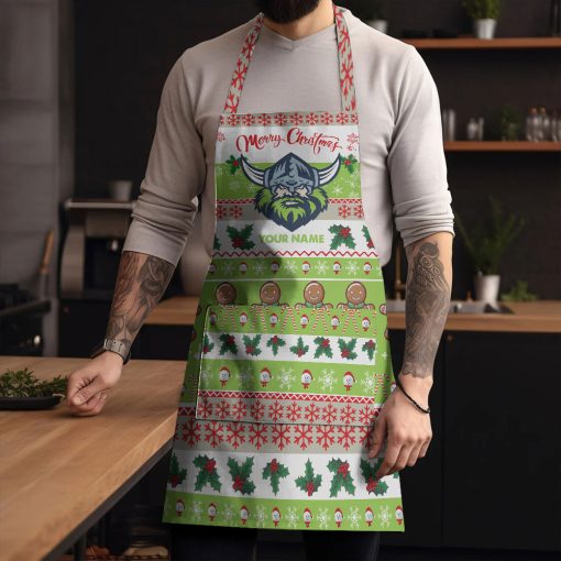 NRL Canberra Raiders Custom Name Christmas Gift For Fans Apron